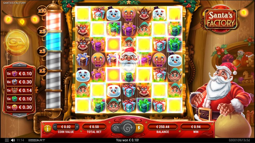 Santa’s Factory slot screen 4