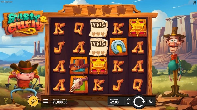 Rusty & Curly slot screen 1