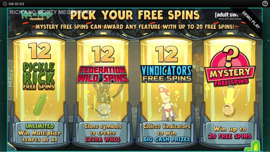 Rick and Morty Megaways slot screen 4