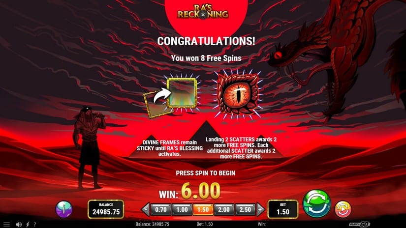 Ra’s Reckoning slot screen 3