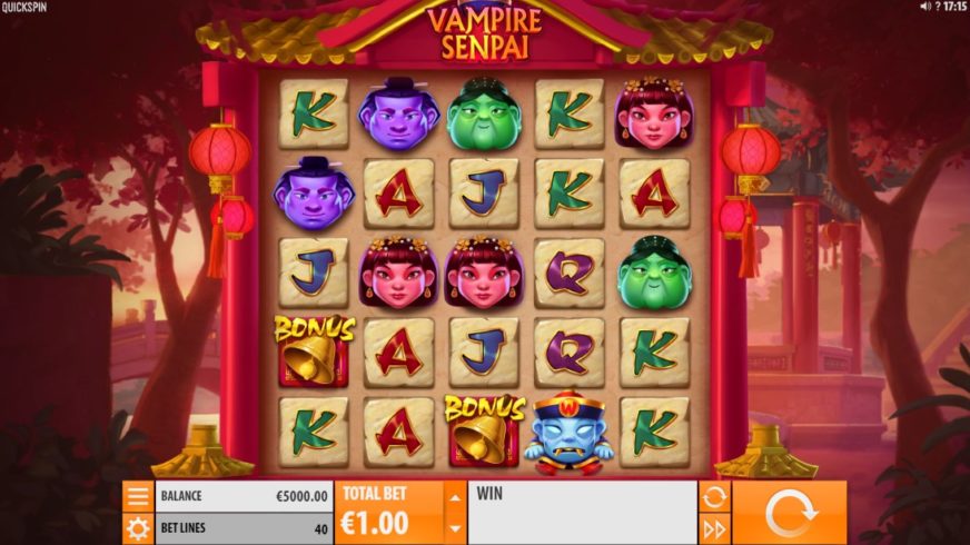 Vampire Senpai slot screen 1