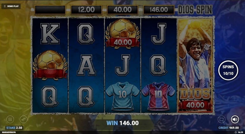 D10S Maradona slot screen 8