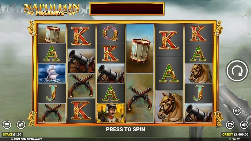 Napoleon Megaways slot screen 1