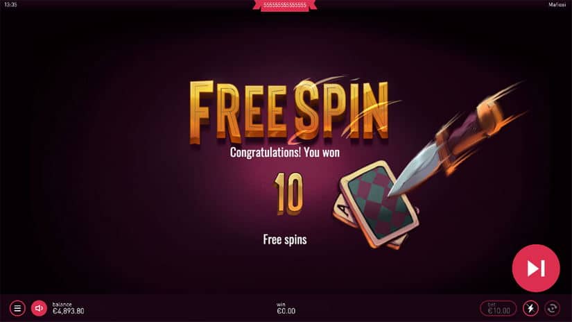 The Mafiosi slot screen 5