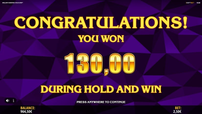 Brilliant Diamonds: Hold & Win slot screen 7