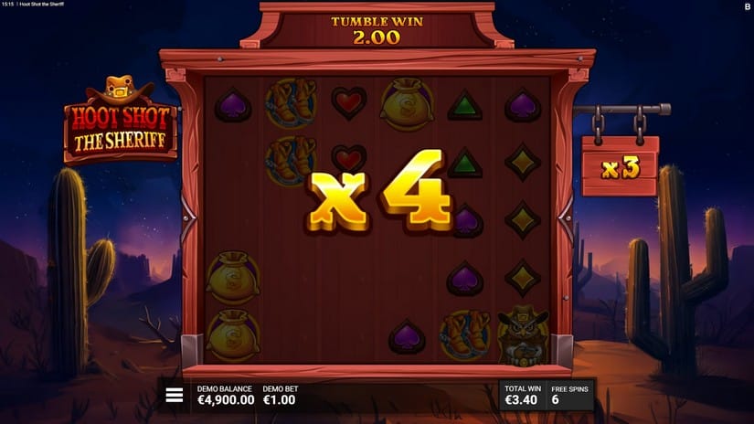 Hoot Shot The Sheriff slot screen 4