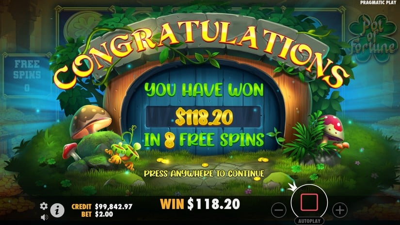 Pot of Fortune slot screen 5