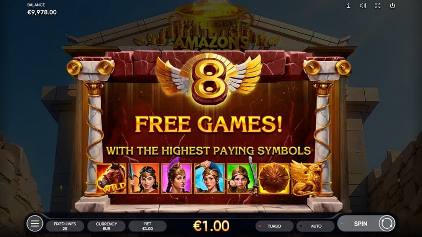 Amazons Riches slot screen 4