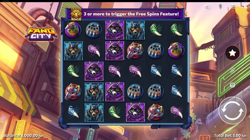 Fang City slot screen 1