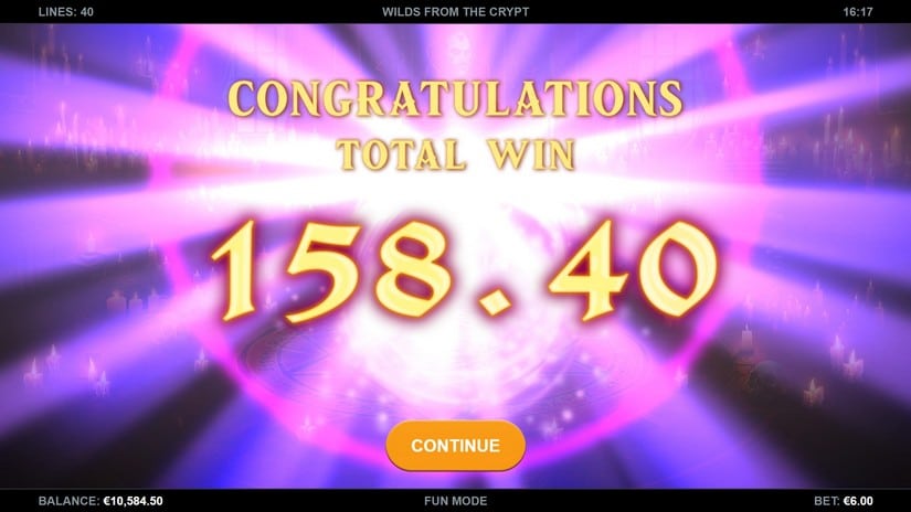 Wilds from the Crypt slot screen 6