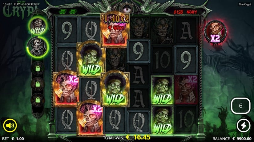 The Crypt slot screen 6