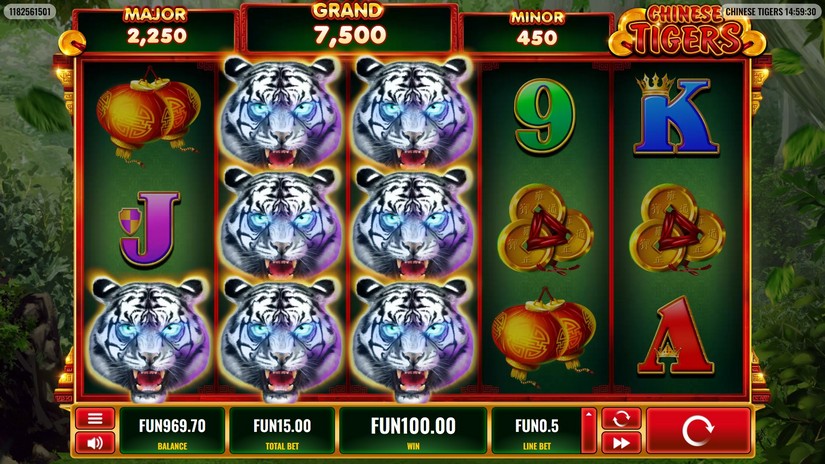Chinese Tigers slot screen 2