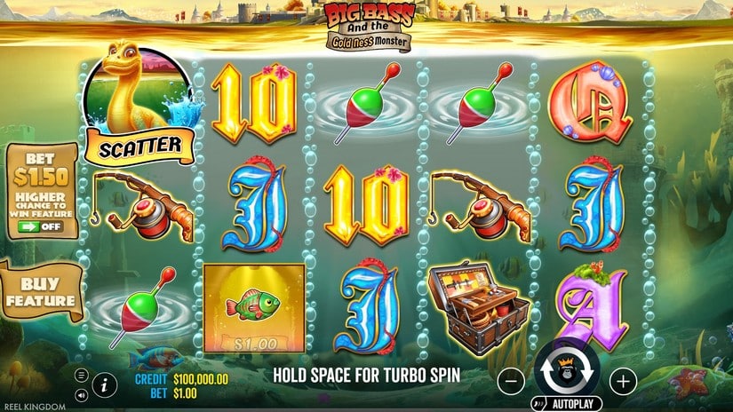 Big Bass & The Gold Ness Monster slot screen 1