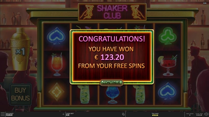 Shaker Club slot screen 2