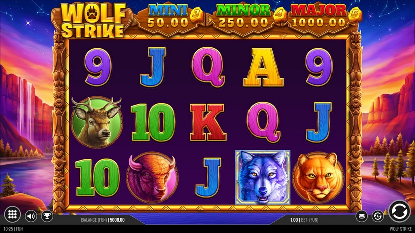 Wolf Strike slot screen 1