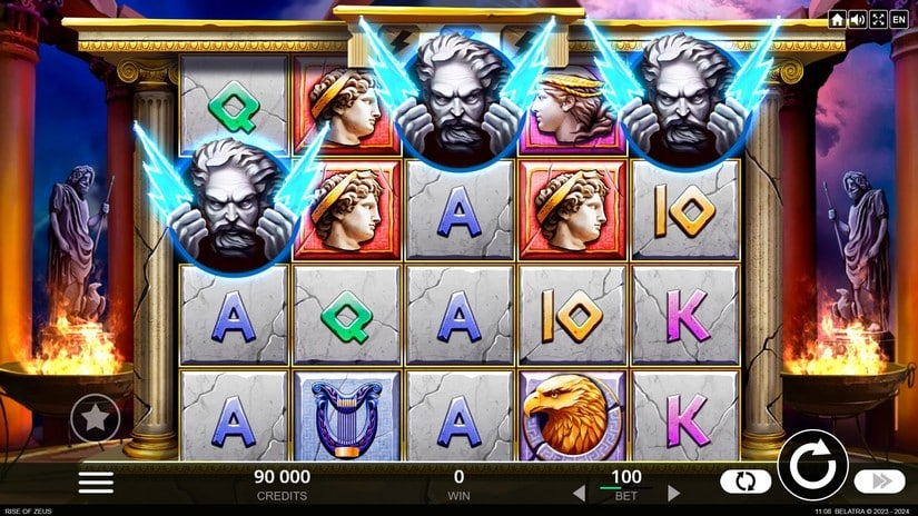 Rise of Zeus slot screen 2