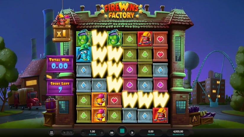 Firewins Factory slot screen 3