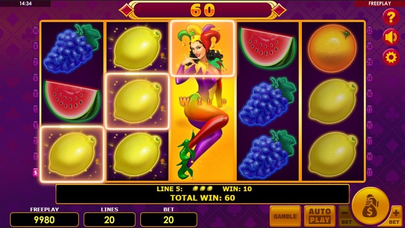 Lucky Joker 20 slot screen 2