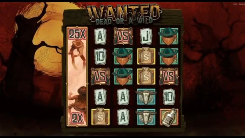 Wanted Dead or a Wild slot screen 1