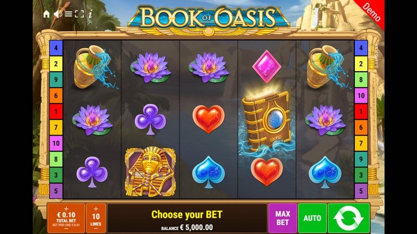 Book of Oasis slot screen 1