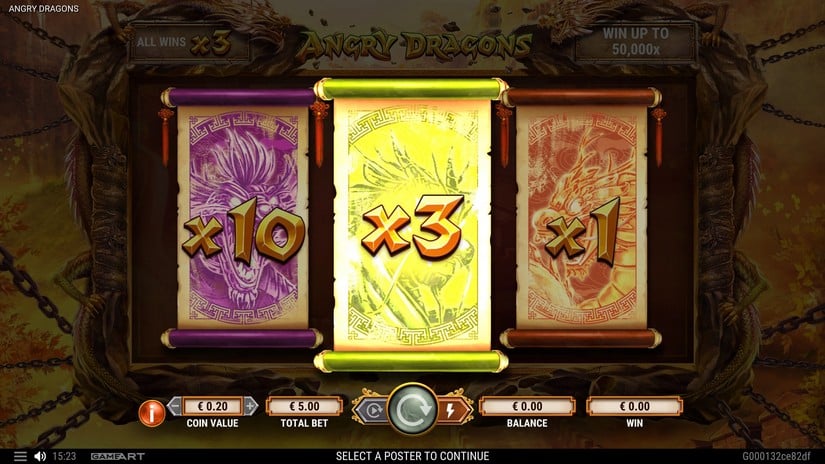 Angry Dragons slot screen 3