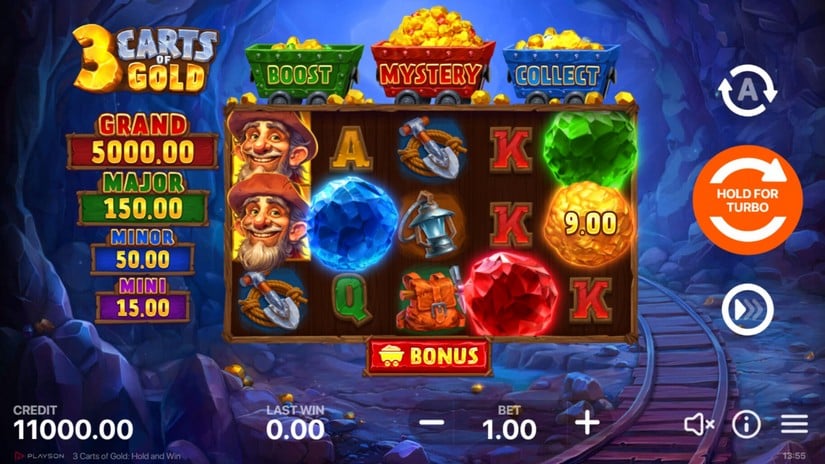 3 Carts of Gold: Hold and Win slot screen 1