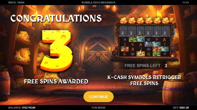 Rumble Ratz Megaways slot screen 3