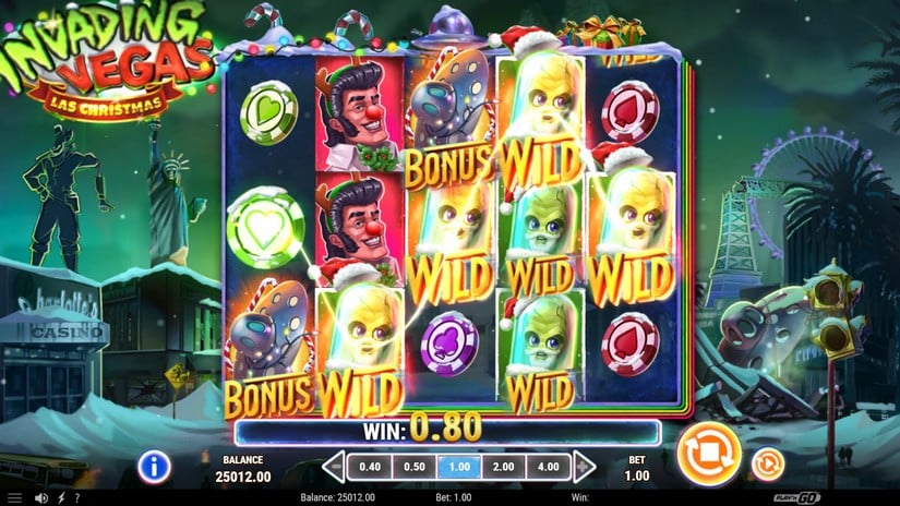 Invading Vegas: Las Christmas slot screen 2