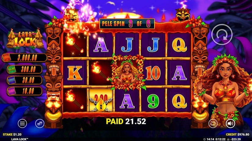 Lava Lock slot screen 6