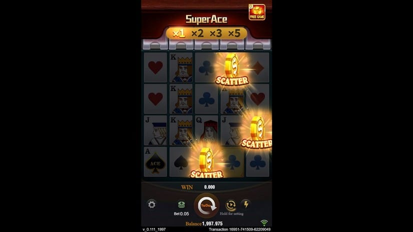 Super Ace slot screen 2