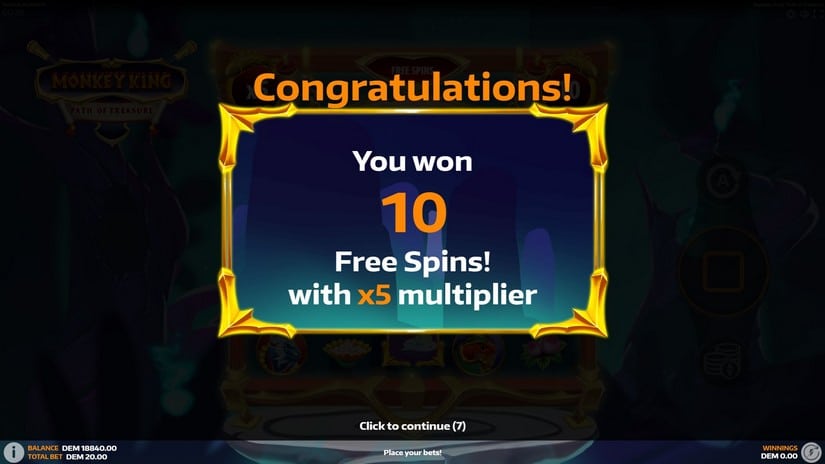 Monkey King: Path of Treasure slot screen 3