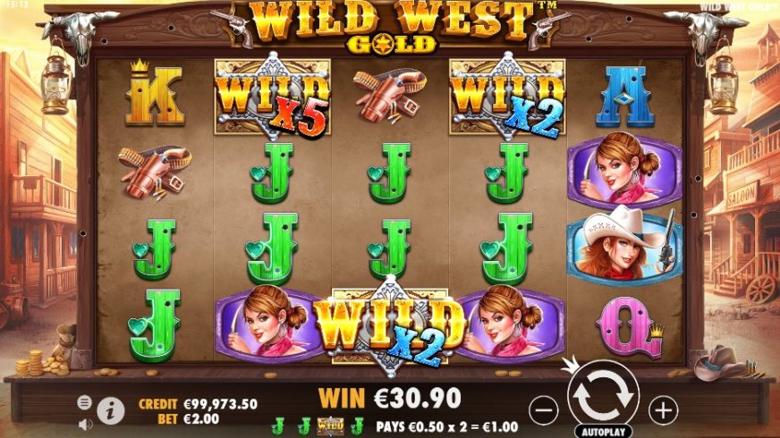 Wild West Gold slot screen 2