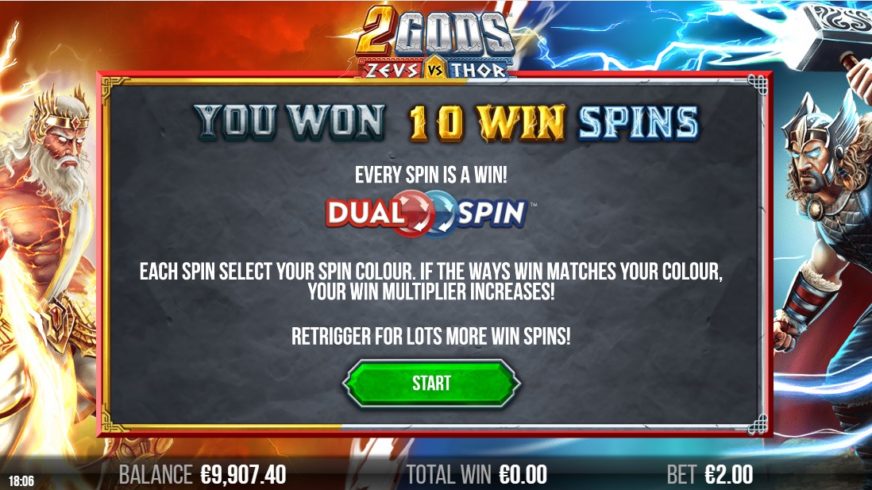 2 Gods Zeus vs Thor slot screen 3