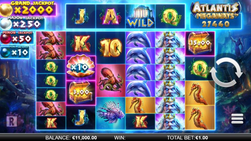 Atlantis Megaways slot screen 1