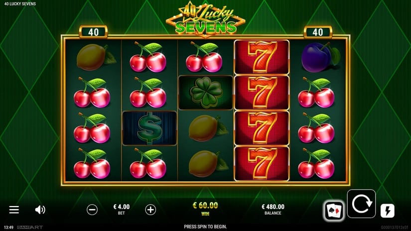 40 Lucky Sevens slot screen 5