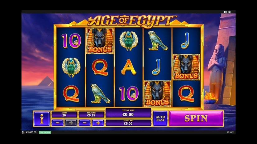 Age of Egypt slot screen 1