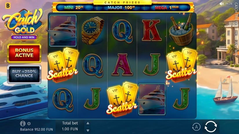 Catch the Gold Hold and Win slot screen 2