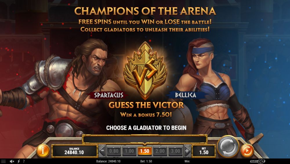play free Game of Gladiators Uprising slot