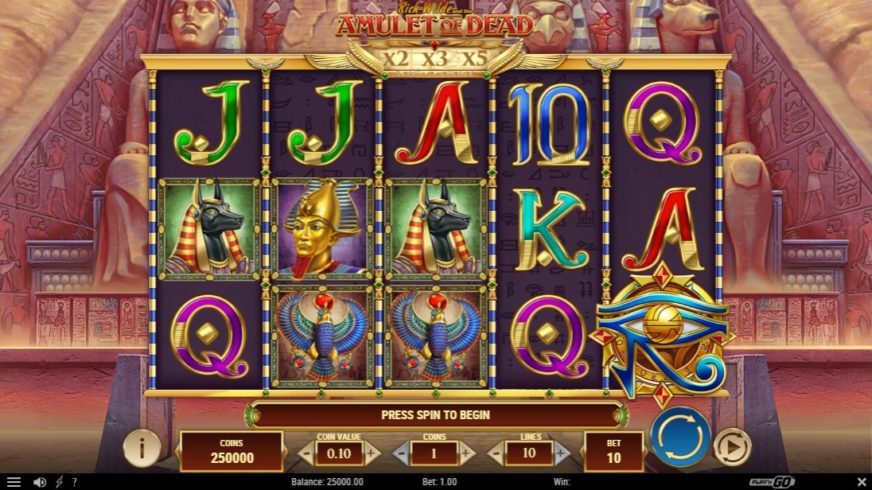 Rich Wilde And The Amulet of Dead slot screen 1