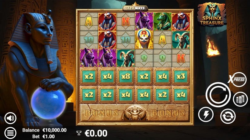 Sphinx Treasure slot screen 1