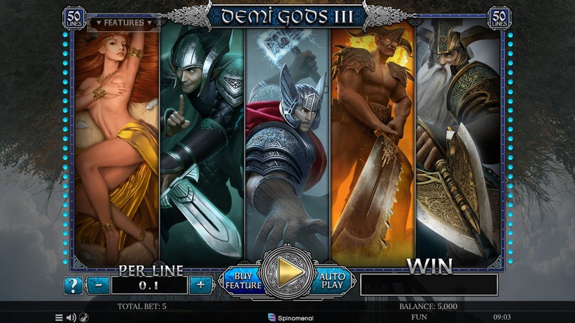 Demi Gods III slot screen 1