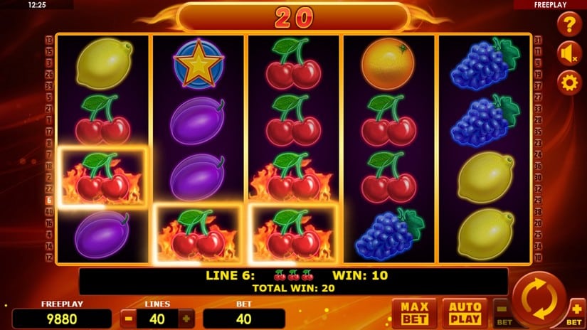 Hot Fruits 40 slot screen 3