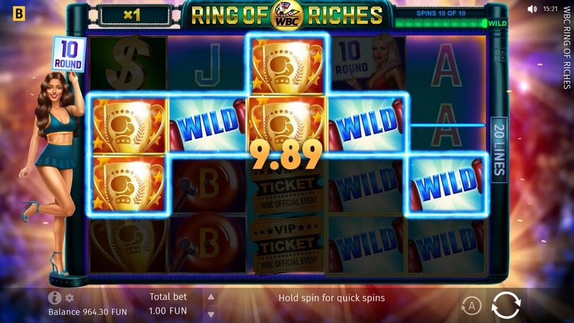 WBC Ring Of Riches slot screen 4