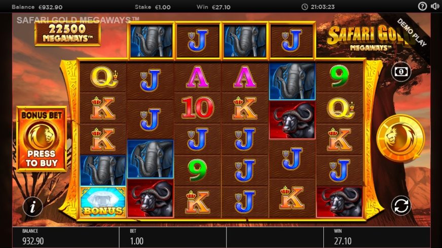 Safari Gold Megaways slot screen 1