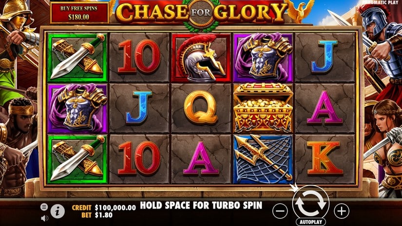 Chase for Glory slot screen 1