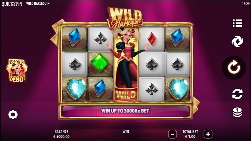Wild Harlequin slot screen 1