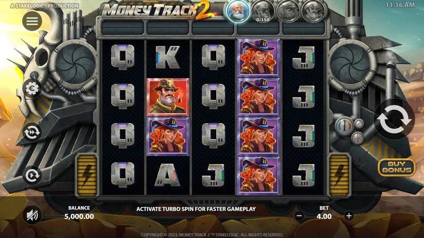 Money Track 2 slot screen 1