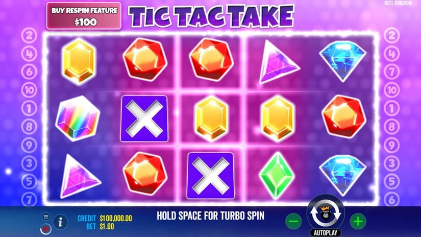 Tic Tac Take slot screen 1