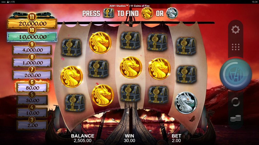 11 Coins of Fire slot screen 5