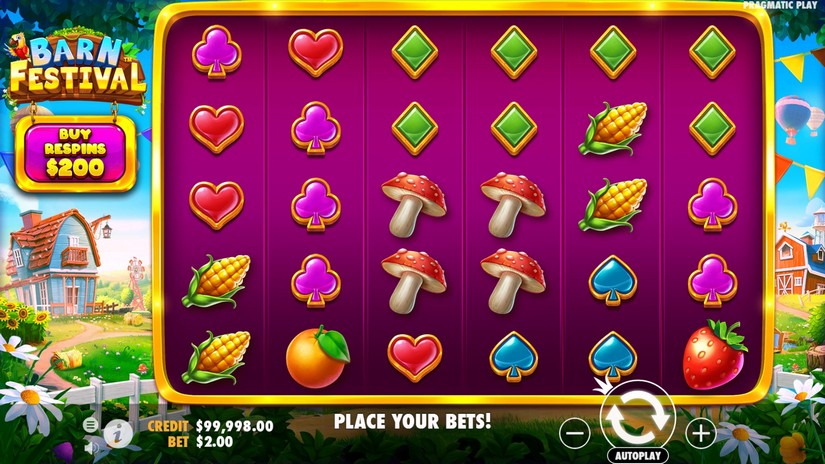 Barn Festival slot screen 1